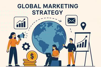 Global marketing strategy illustration